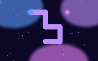Vignette Serpent : le motif du jeu en néon bleu et violet.
